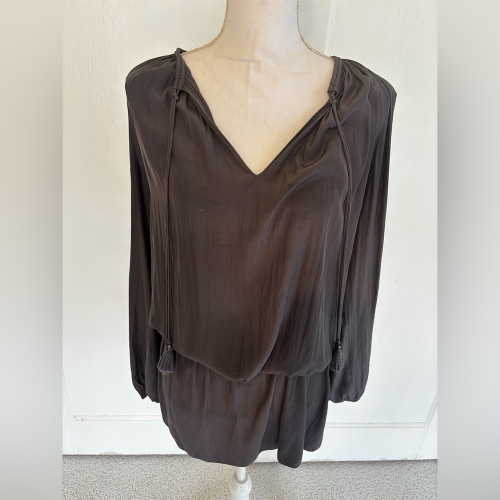 Elegant Paris Long Sleeve Dress in Dark gray - Picture 3 of 9